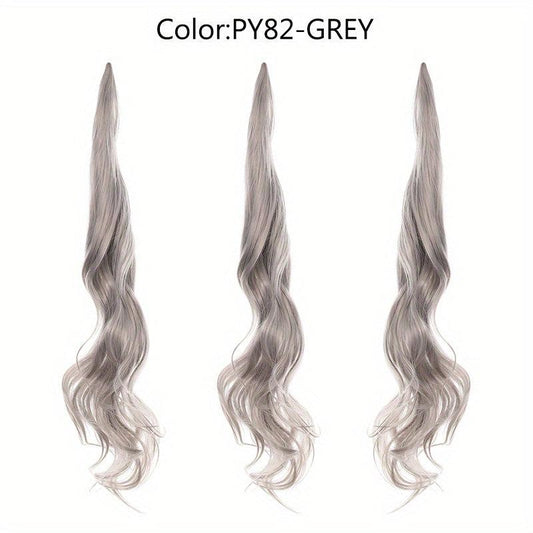 28 Cm Flexible Wrap Around Ponytail Extensions Long Wavy Curly Hair Extnesions