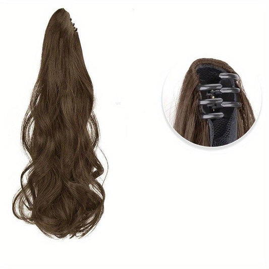 Long Curly Claw Ponytail Synthetic Clip In Hair Extensions