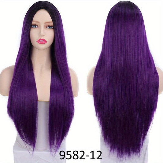 Long Straight Middle Part Wig for Women