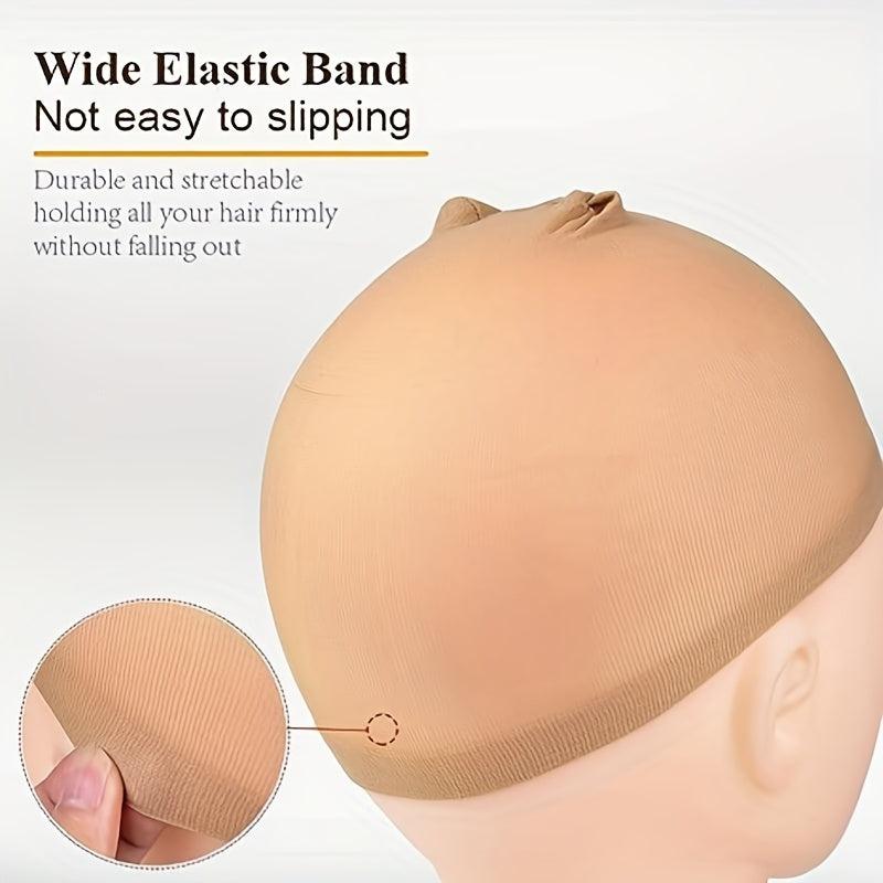 12pcs Lace Front Wig Cap Stocking Cap Elastic Breathable Invisible Wig Cap