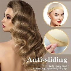 12pcs Lace Front Wig Cap Stocking Cap Elastic Breathable Invisible Wig Cap