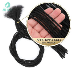 Human Hair Dreadlocks Extensions 0 Thickness Microlocs 10 Strands