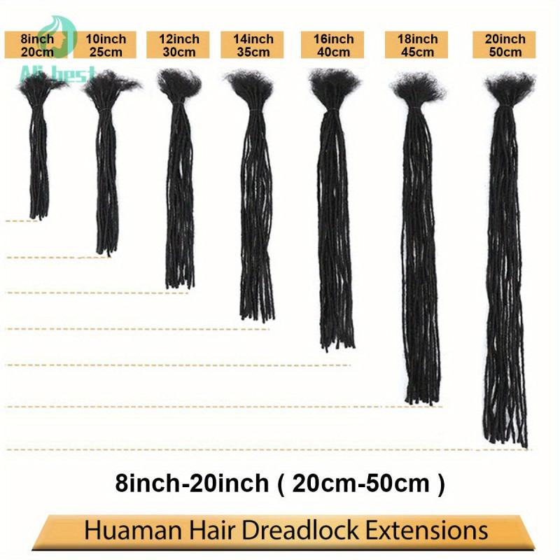 Human Hair Dreadlocks Extensions 0 Thickness Microlocs 10 Strands