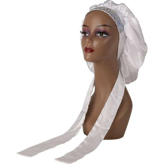 Soft Satin Sleeping Hat for Hair Care and Comfort