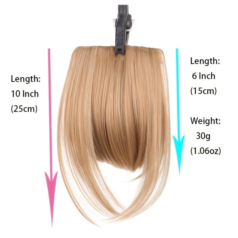 Everyday Wear Wig Front Clip Fringes Sideburns Flat Bangs