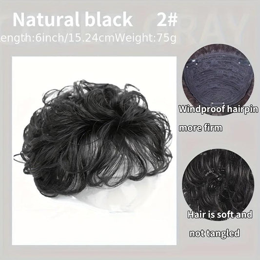 Curly Hair Topper With Bangs Instantly Look Younger