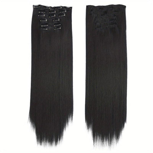 Long Straight Hair Extensions 60-96 cm Synthetic Fiber Hairpiece For Women Girls
