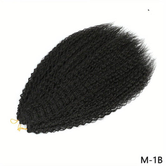8 Cm Afro Curl Kinky Crochet Braiding Hair Extensions Ombre Pink Ginger