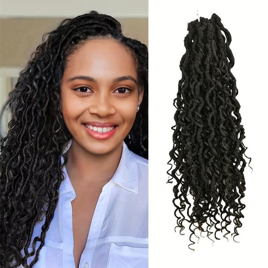 Goddess Locs Crochet Hair 1 Pack Curly Ends Boho Hair Extension Wig
