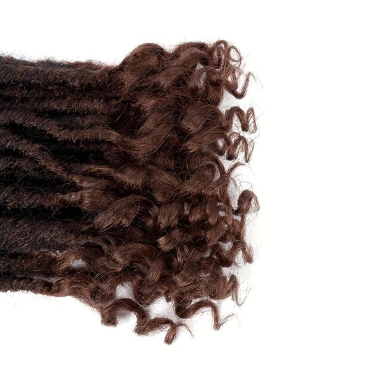 30 48 Cm 1 Pack Goddess Locs Curly Ends Pre looped Faux Locs Crochet Braids