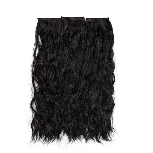 Long Curly Wavy Hair Pieces Synthetic Clip In Hair Extensions For Daily Use
