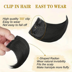 Straight Hair Pieces Synthetic Clip In Extensions for Daily Use
