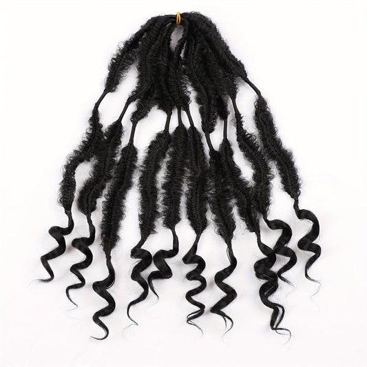 45 72 Cm Fishbone Braid Faux Locs Crochet Hair 5 Pieces Into 10 Pieces