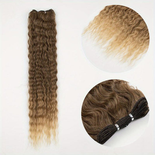 Ombre 81 28 Cm Long Deep Curly Twist Crochet Hair Extensions Synthetic Fiber