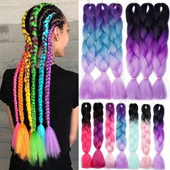Ombre Jumbo Braids Box Braid Extension 60 inches