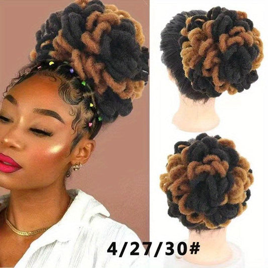 Synthetic DreadLock Afro Puff Hair Bun Chignon Drawstring Ponytail