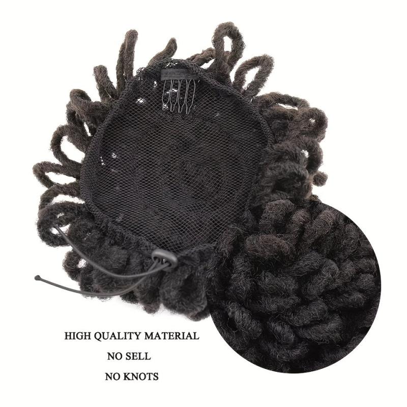 Synthetic DreadLock Afro Puff Hair Bun Chignon Drawstring Ponytail
