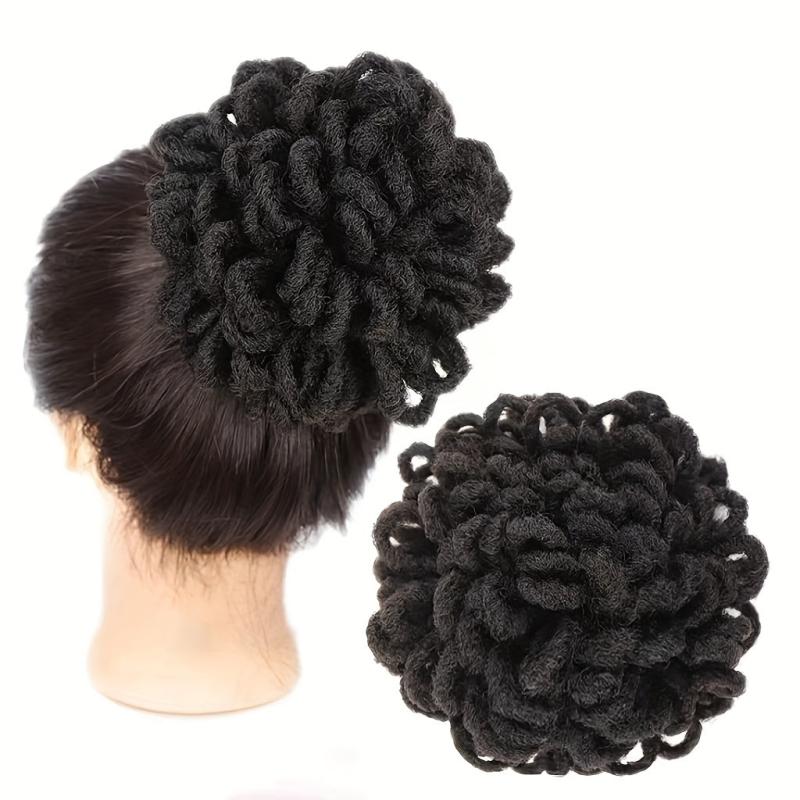 Synthetic DreadLock Afro Puff Hair Bun Chignon Drawstring Ponytail