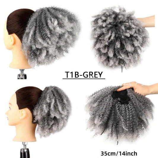 35 56 Cm Afro Kinky Curly Ponytail Extensions For Women