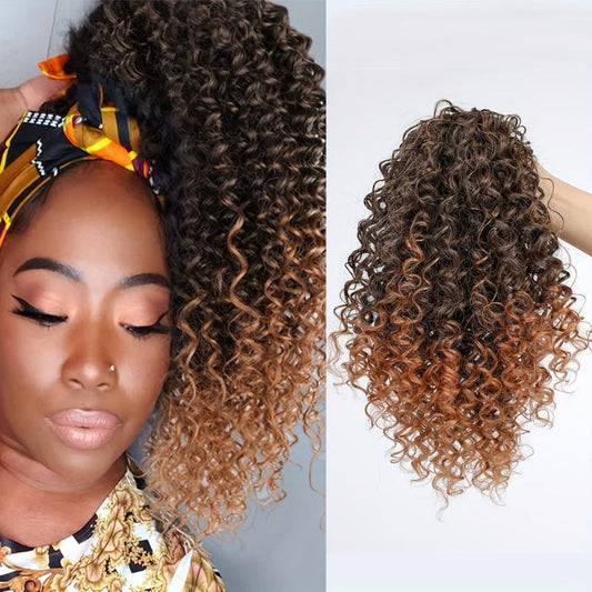 Medium Long Curly Drawstring Ponytail Synthetic Clip In Hair Extensions