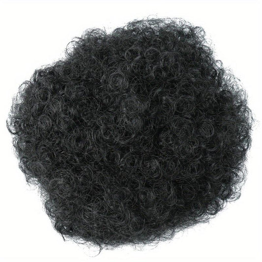 Short Kinky Curly Hair Bun Drawstring Ponytail