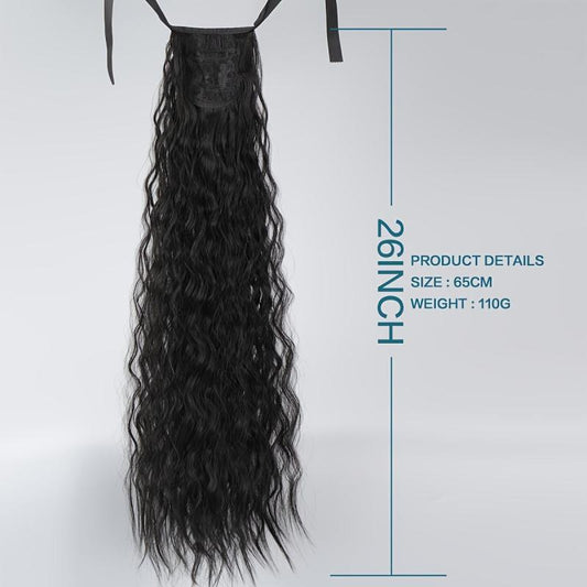 Curly Drawstring Ponytail Extension Synthetic Clip In Natural Wave Ponytail