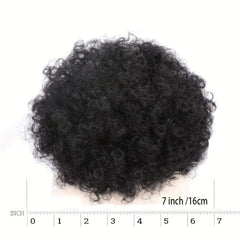 Afro Puff Drawstring Ponytail Kinky Curly Bun Human Hair
