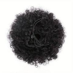 Afro Puff Drawstring Ponytail Kinky Curly Bun Human Hair