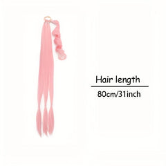 Long Box Braids Ponytail Elastic Hair Rope Extensions