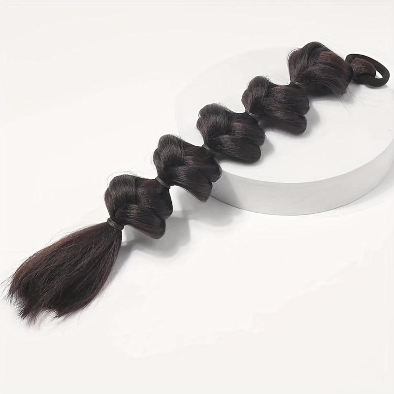 Bubble Ponytail With Elastic Hair Rope Long Ponytail Extensions