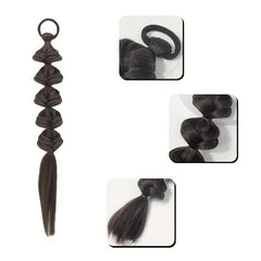Bubble Ponytail With Elastic Hair Rope Long Ponytail Extensions