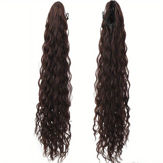 Long Afro Curly Ponytail Synthetic Hair Extensions For Women