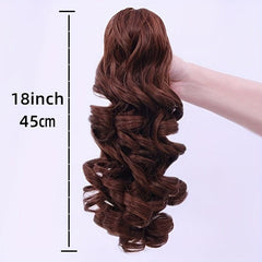 Claw Ponytail Medium Curly Wavy Extensions