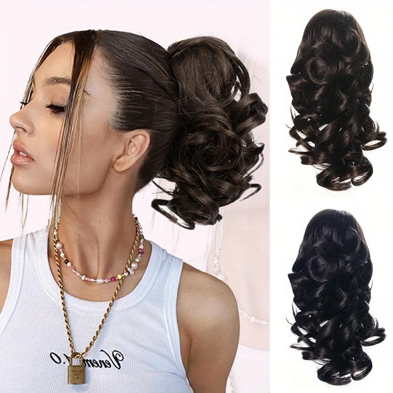 Claw Ponytail Medium Curly Wavy Extensions