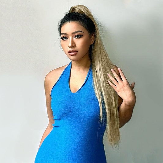 33 Inch Long Straight Ponytail Extension Wrap Around Synthetic Hairpiece