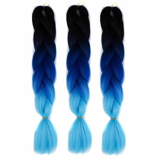 3 Tones Ombre Braiding Hair Extensions 24 Inch 3 Packs Synthetic