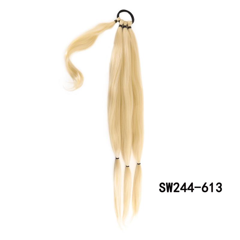Long Braided Ponytail Extension Straight Wrap Around Ponytail