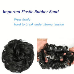 Messy Curly Chignon Ponytail Extensions