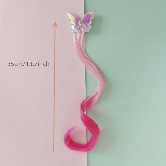 6pcs Colorful Synthetic Clip In Hair Extensions for Cosplay Party