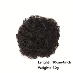 Afro Curly Bun Clip Drawstring Ponytail Wig
