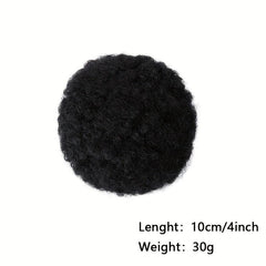 Afro Curly Bun Clip Drawstring Ponytail Wig