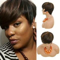 24 Cm Ombre Short Wavy Wigs With Red For Women - Layered Wavy Wig