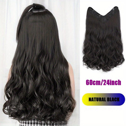 Long Curly Hair Extensions 4 Clips In One Piece Hair Extension