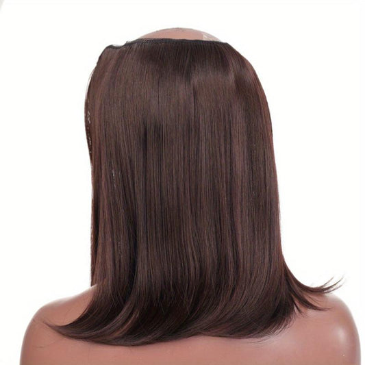 Invisible U Type Straight Hair Extensions Synthetic Hair for Women