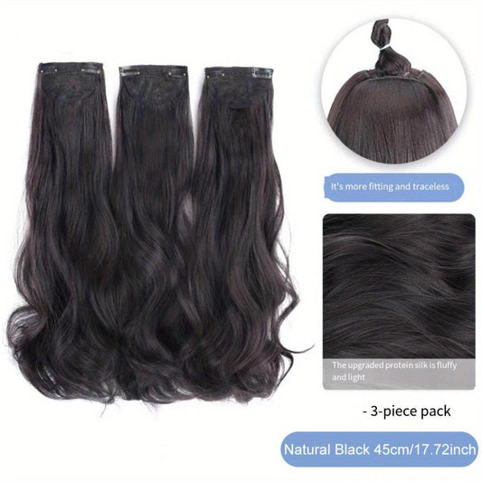 Long Curly Hair Clip In Hair Extension Synthetic Hair Piece