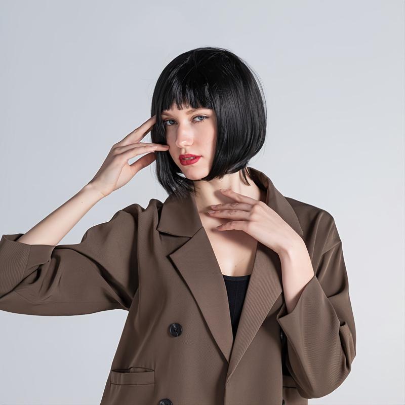 Short Bob Wig with Bangs for Party and Cosplay