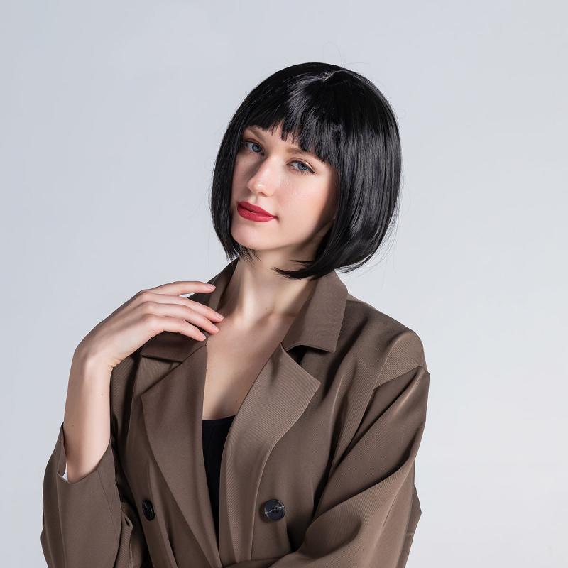 Short Bob Wig with Bangs for Party and Cosplay