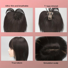 Ultra thin Air Fringe Hair Block Butterfly shaped Hair Pieces For Women