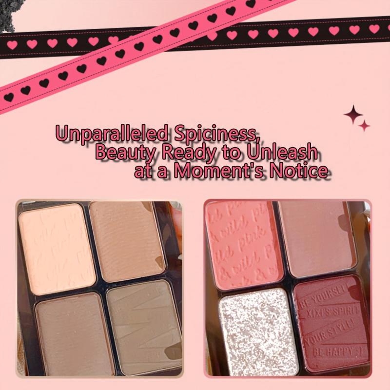 Green & Brown Eyeshadow Palette, Shimmer & Matte Finish