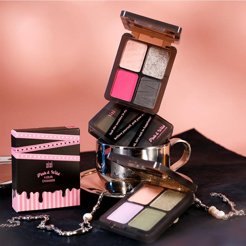 Green & Brown Eyeshadow Palette, Shimmer & Matte Finish
